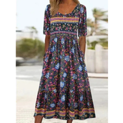 Oxana | Damen Leichtes Sommerkleid Midi – Mehrfarbig 5