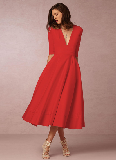 Amie | Partykleid Weiß | Midi