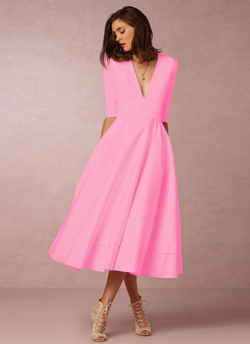 Amie | Partykleid Weiß | Midi