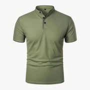 Percival | Herren Poloshirt mit Stehkragen Kurzarm – Grün