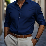 Philipp | Herren Hemd Langarm Slim Fit Klassisch – Marineblau