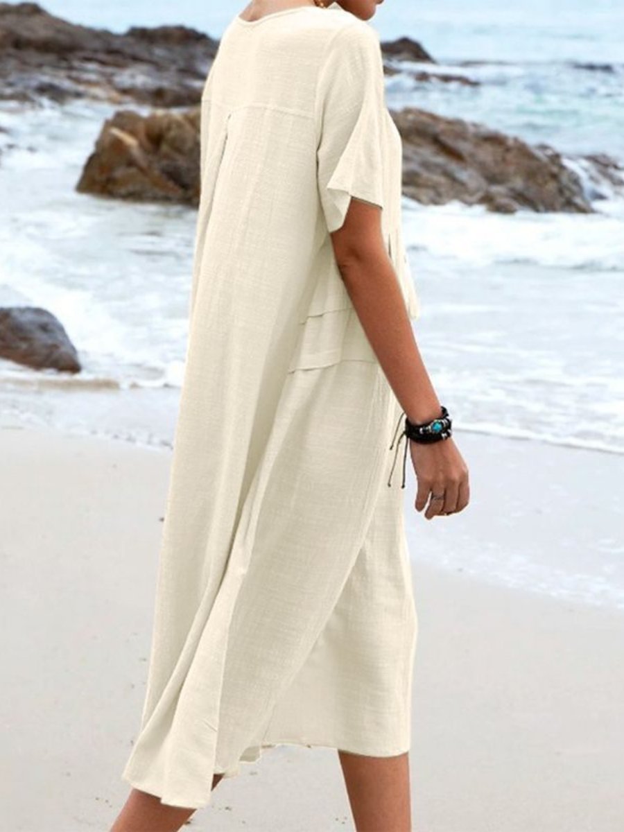 ELLA | LOCKERES RUNDHALS-KLEID