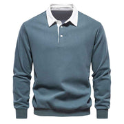 Polo Pullover Herren – Retro Blau