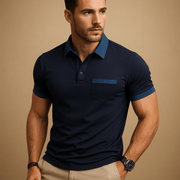 Poloshirt Herren Kurzarm – Marineblau