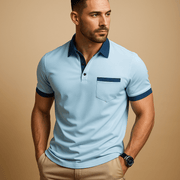 Poloshirt Herren Kurzarm – Himmelblau