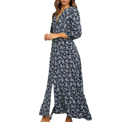 Vanessa - Elegantes Damen Maxikleid Fließender Stil