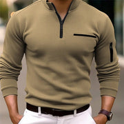 Pullover Herren Mit Stehkragen Slim Fit – Beige