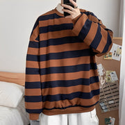 Pullover Herren Oversized Streifen – Khaki