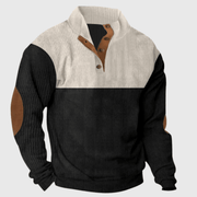 Pullover Herren Stehkragen Regular Fit – Schwarz