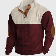 Pullover Herren Stehkragen Regular Fit – Rot
