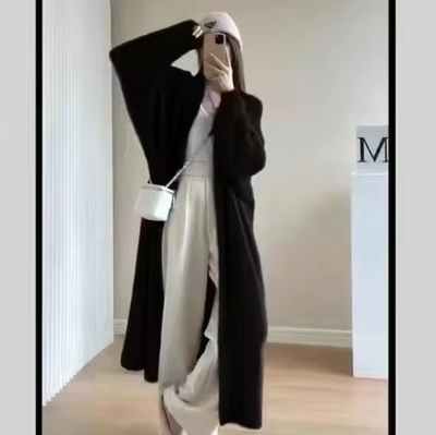 Yassi – Lange Strickjacke aus Kaschmir