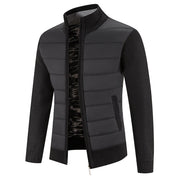 Ragnulf | Herren Strickjacke Reißverschluss Stehkragen – Schwarz