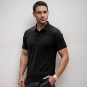 Raphael | Herren Poloshirt Mit Struktur Für Freizeit – Schwarz