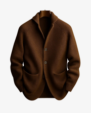 Reimfried | Herren Strickjacke mit Knopfleiste – Braun