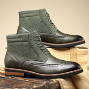 Reimund | Herren Schnürstiefeletten Brogue Boots – Grün