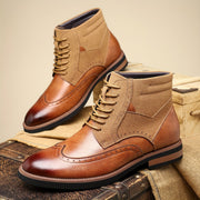 Reimund | Herren Schnürstiefeletten Brogue Boots – Gelb