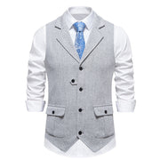 Reinhold | Herren Vintage Weste mit Knöpfen – Grau
