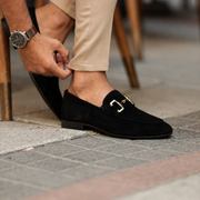René | Herren Loafer mit Schnalle klassisch – Schwarz