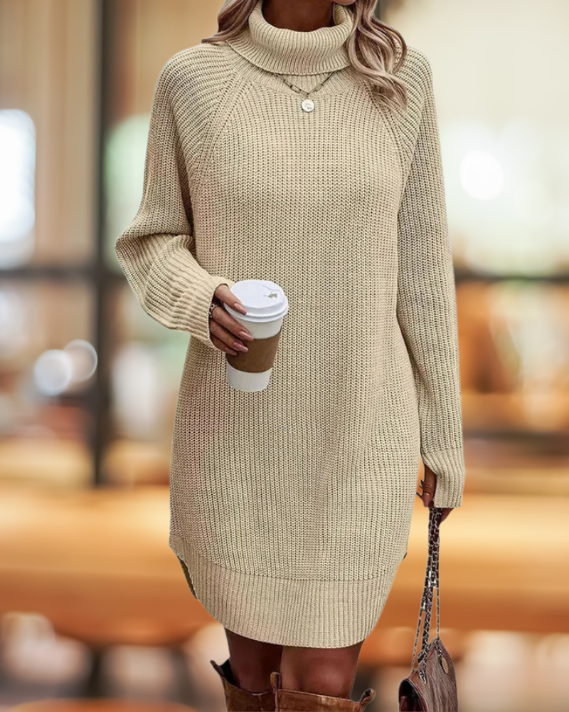 Madeleine | Rollkragen Strickkleid | Mini