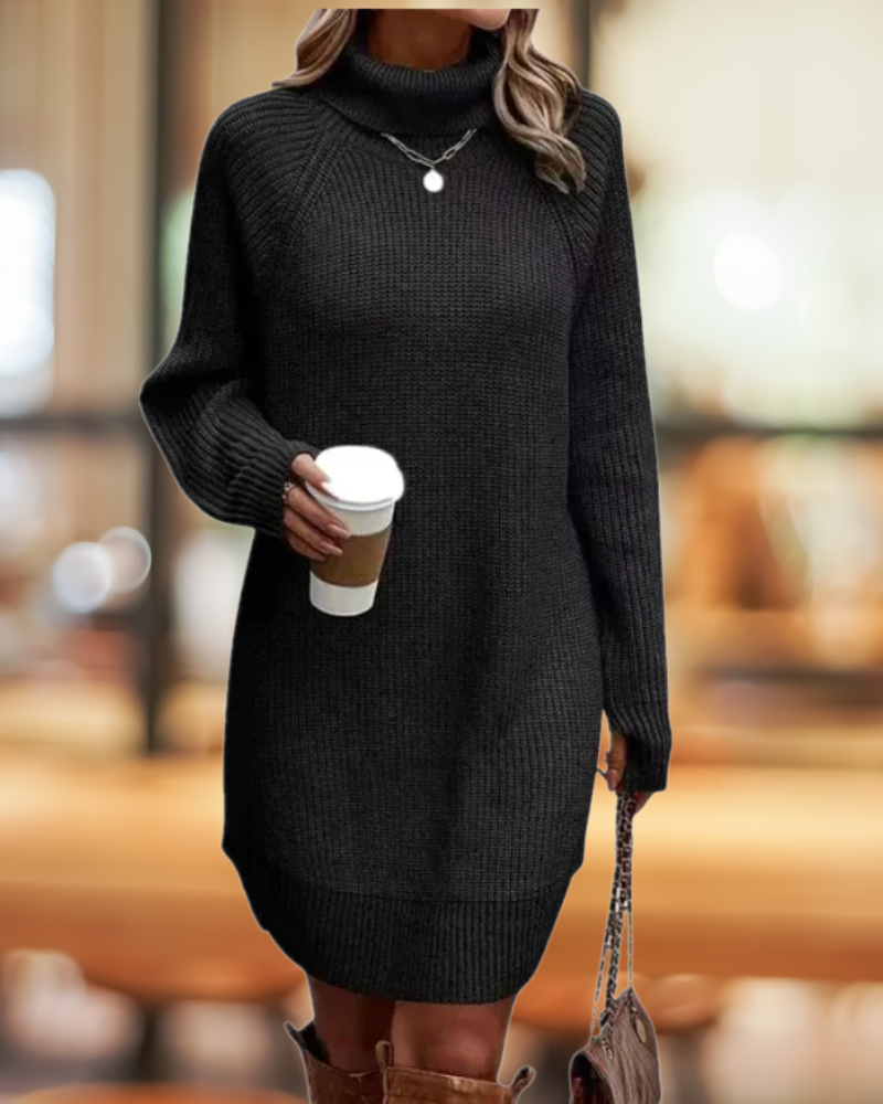 Madeleine | Rollkragen Strickkleid | Mini