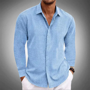 Rüdiger | Herren Hemd Langarm Zeitloser Stil – Blau