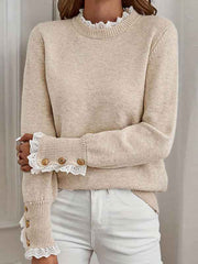 Rüschen Pullover Beige – Beige