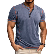 Bardwell - Softtouch-Henley-T-Shirt – Blau