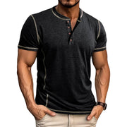 Bardwell - Softtouch-Henley-T-Shirt – Schwarz
