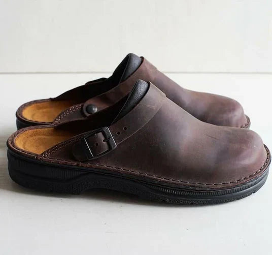 James - Orthopädische Lederpantoffeln