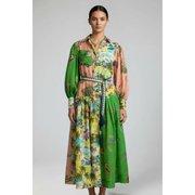 Sabina | Damen Maxikleid Sommer Urlaub Freizeit Modern – Dunkelgrün