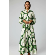 Sabina | Damen Maxikleid Sommer Urlaub Freizeit Modern – Grün