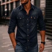 Sandro | Herren Shirt Taschen Modern Look – Dunkelblau