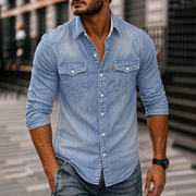 Sandro | Herren Shirt Taschen Modern Look – Blau