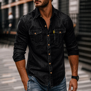 Sandro | Herren Shirt Taschen Modern Look – Schwarz