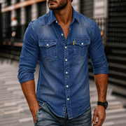 Sandro | Herren Shirt Taschen Modern Look – Blauer Denim
