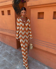 Sommerfeld | Sommerkleid mit V-Ausschnitt und fließender Silhouette – Orange