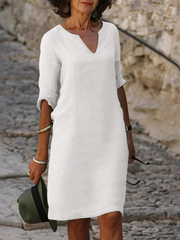 Skylar – Elegantes Damen Freizeitkleid – Weiß