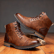 Schnürstiefel Herren Ankle Boot – Kastanienbraun