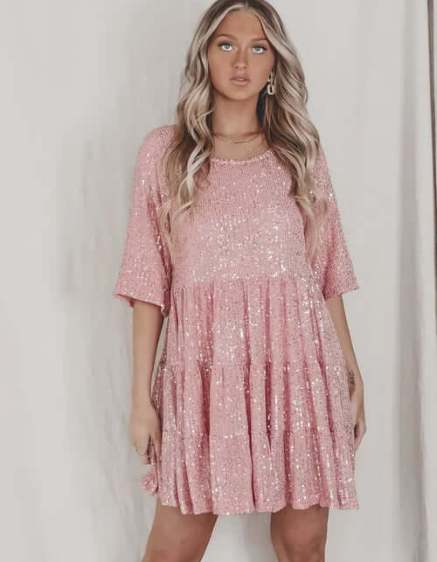 Ruelle | Schwarz Paillettenkleid | Mini