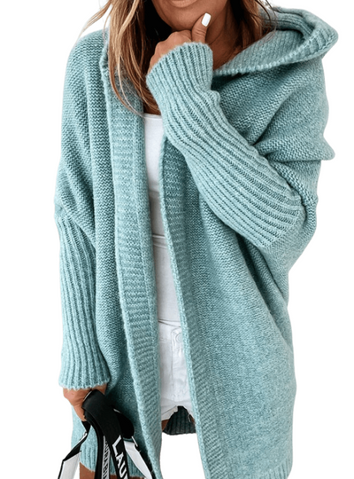 Tiara | Damen Schwarz Strickjacke | mit Kapuze