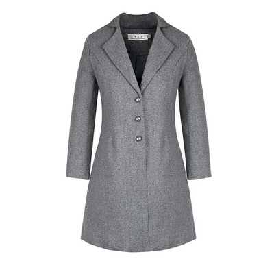 Teofila | Damen Schwarz Trenchcoat | Übergangs Jacke