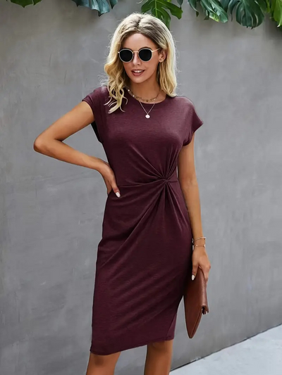 Velma | Schwarz Wickelkleid | Midi