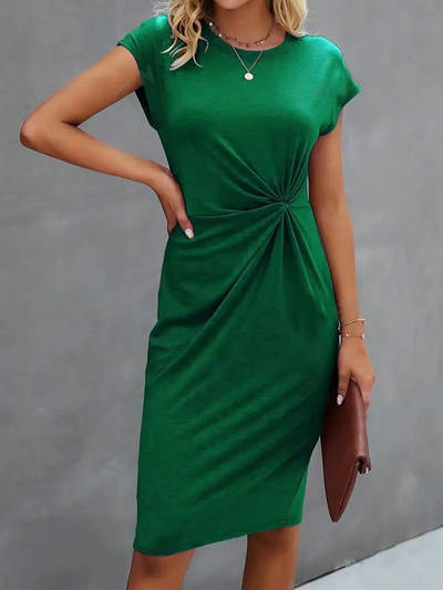 Velma | Schwarz Wickelkleid | Midi