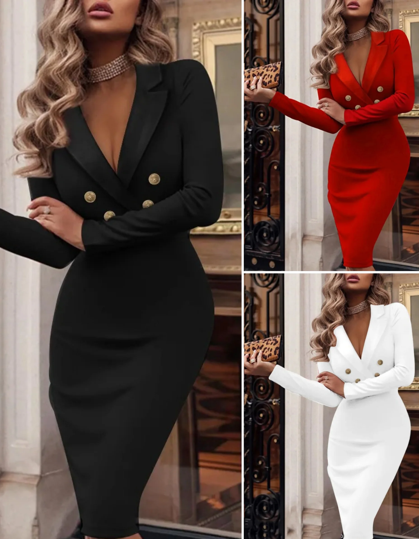 Coraline | Schwarzes Kleid Elegant | Midi