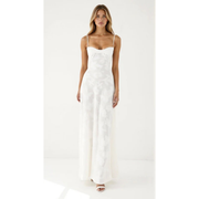 Sienna | Damen Maxi Kleid Für Hochzeitsgast Bustier Stil – Weiß