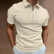 Silvan | Herren Poloshirt Reißverschluss Sommer – Beige