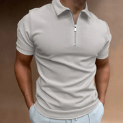 Silvan | Herren Poloshirt Reißverschluss Sommer – Grau