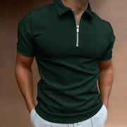 Silvan | Herren Poloshirt Reißverschluss Sommer – Grün