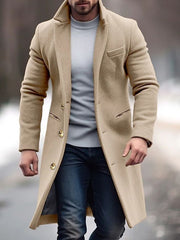 Viktor | Eleganter Wintermantel für Herren – Hellbraun