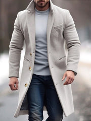 Viktor | Eleganter Wintermantel für Herren – Grau